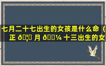 七月二十七出生的女孩是什么命（正 🦁 月 🌼 十三出生的女孩子命运好不好）